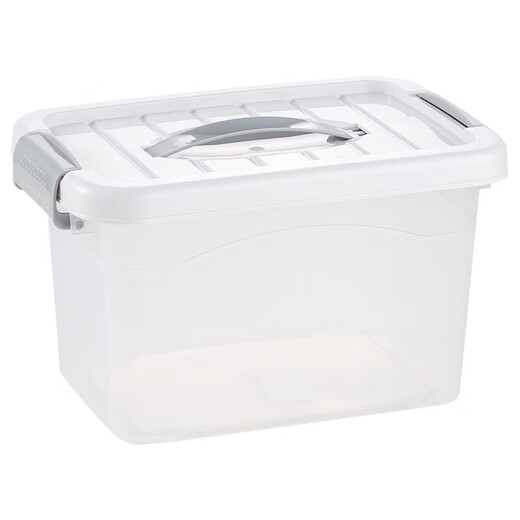 Desktop storage box, portable storage box, household storage box, snacks, toys, toiletries storage box, small size 15L blue