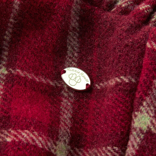 Disney Retro Tartan Girls Skirt 26th Autumn and Winter Christmas Style Umbrella Skirt New Year Red Versatile A-Line Skirt 120