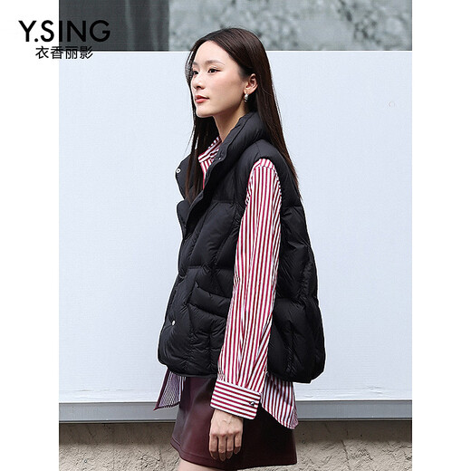 Yi Xiang Liying 100% cotton striped shirt women's autumn commuting simple fashion classic top red geometric S (155)