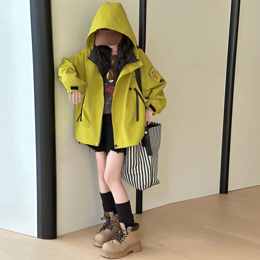 BALA is suitable for girls' jackets spring and autumn 2025 new children's style hooded tops for girls and boys autumn purple jacket 120