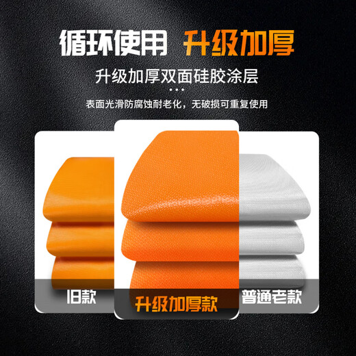 Universal medical fire-extinguishing blanket, commercial household fire-fighting certified fire-proof blanket, kitchen national standard fire-fighting blanket, fire-proof cloth, silicone double escape suit, 1.2 meters silicone + plug-free mask*2