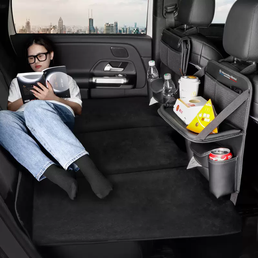 Yusenyi Car Rear Sleeping Mat SUV Car Car Folding Bed Simple Foldable Travel Bed Sleeping Magic Device Free of Inflation (Regular Five-piece Set) Default is Black - Other Colors Need Remarks When Ordering