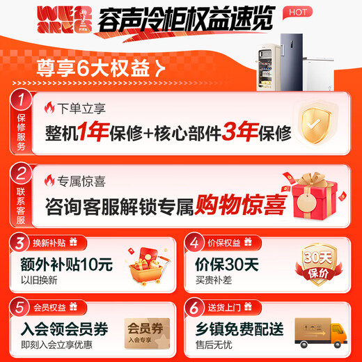 Ronshen 95L vertical household freezer refrigerator first-class energy efficiency compact and space-saving independent micro-freezer energy-saving direct cooling small refrigerator freezer BC-95D12