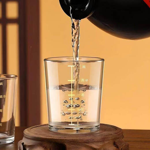 Tuojin German imported quality two-liang white wine glass with scale household tempered glass large wine divider wine set 2 6-piece small wine glass two-liang