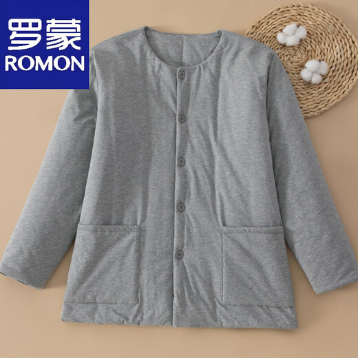 Luo Meng Men's Cotton Padded Jacket Liner Warm Close-fitting Cotton Jacket Winter Adult Men's Jacket Quilted Cold-proof Liner Cotton Jacket Gray L