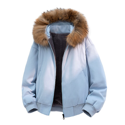 2025冬季新款时尚休闲百搭90绒白鸭绒羽绒服痞帅炸街带毛领外套潮 深灰色 L