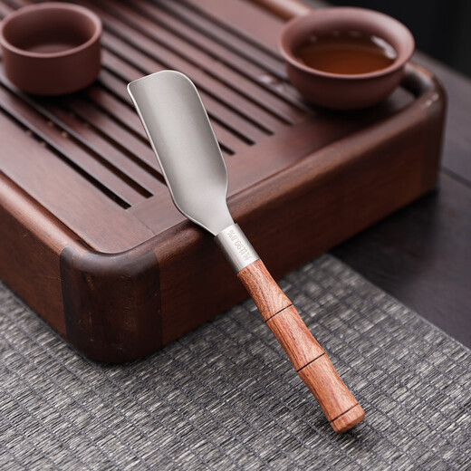 Yage Tea Pure Titanium Tea Spoon Tea Special Tea Spoon Tea Taker High-end Household Tea Set Tea Ceremony Accessories Tea Can Tea Distribution Tool Titanium Spoon