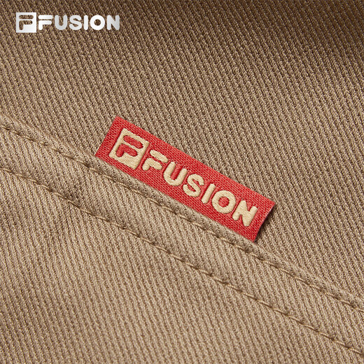 FILA FUSION Zhang Hao's same style FILA trendy brand woven trousers for men 2026 spring and new year fashion straight pants Shiyan Brown-BN S 165/76A/S