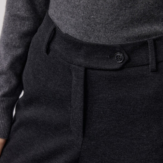 PRICH Fashion Simple Brushed Soft Wide Leg Suit Pants 2025 Winter New Commuting Slim Pants New Year 64 Cream XS 155