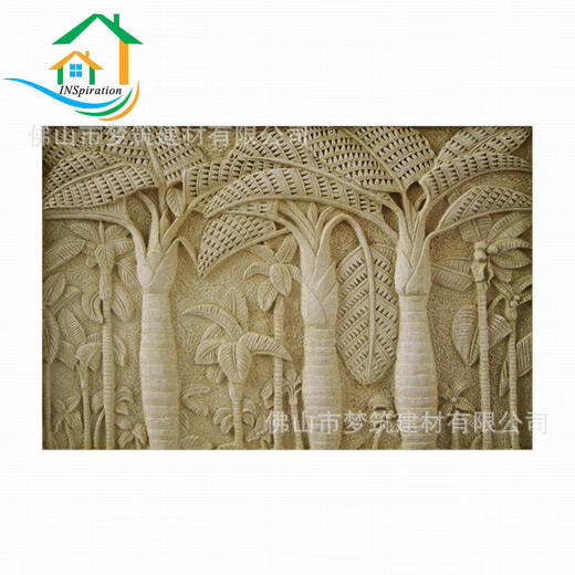 Foshan manufacturer undertakes outdoor large-scale cement landscape sculpture themed fiberglass sculpture cement exterior wall relief. Random delivery