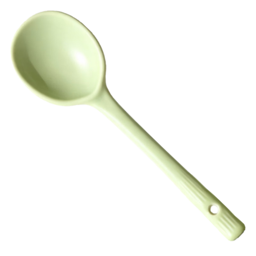 Baxi (BAXI) cute ceramic long-handled dessert spoon, underglaze color, hand-painted baby spoon, teaspoon coffee stirring spoon, good-looking mint macaron