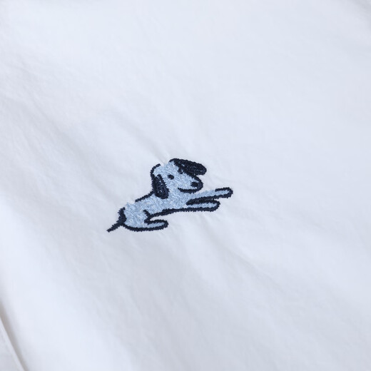 MOVEUP 2026 Spring New Style.FUN Series Lace Small Embroidery Design Commuting Short Shirt Women's Off-White M