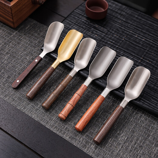 Yage Tea Pure Titanium Tea Spoon Tea Special Tea Spoon Tea Taker High-end Household Tea Set Tea Ceremony Accessories Tea Can Tea Distribution Tool Titanium Spoon