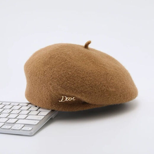 Yusenyi beret women's hat women's fashionable style wool blended white and temperament autumn and winter style beret for women Mao Bei big red one size 55-58