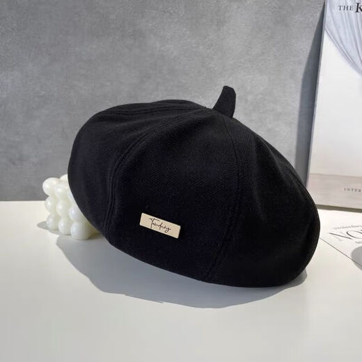 Aushengko beret autumn and winter new style big head circumference British retro face painter's hat small temperament versatile pumpkin octagonal English label beret-coffee one size with adjustment rope