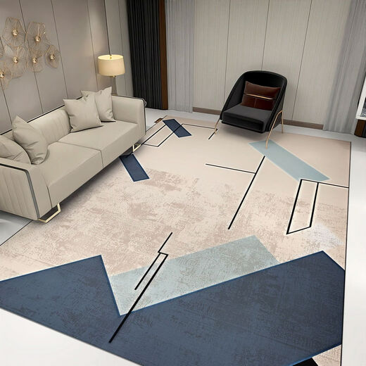 Fantasy, fashion, simple and elegant living room large carpet, personalized artistic geometric pattern floor mat, sofa front coffee table blanket, can be customized JH+075 160x230 cm (environmental protection and mite removal)