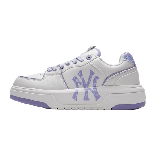 MLB official sneakers for men, couple sneakers, women's shoes, thick-soled casual shoes, heightening senior shoes 3ASXM046N New York Yankees/standard lavender 36.5 (230mm)