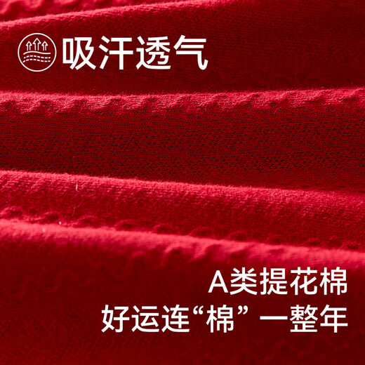 MiiOW girls' zodiac year red underwear children's pure cotton girls' development period girls 12-year-old cotton briefs 5 pairs of zodiac year pure cotton crotch briefs 150 L size 60-80Jin Jin is equal to 0.5 kg