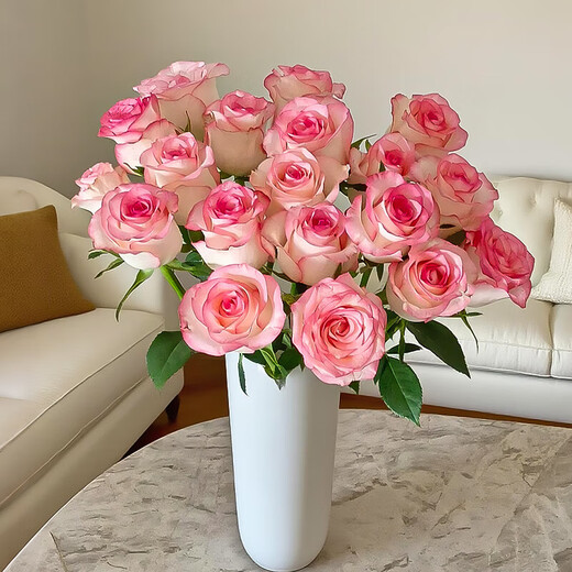 AB-grade high-quality perfume lily flowers, hydroponic flower arrangement, home life, water-raised fresh-cut roses from Yunnan, straight hair, 10 roses of any choice, no color variety specified