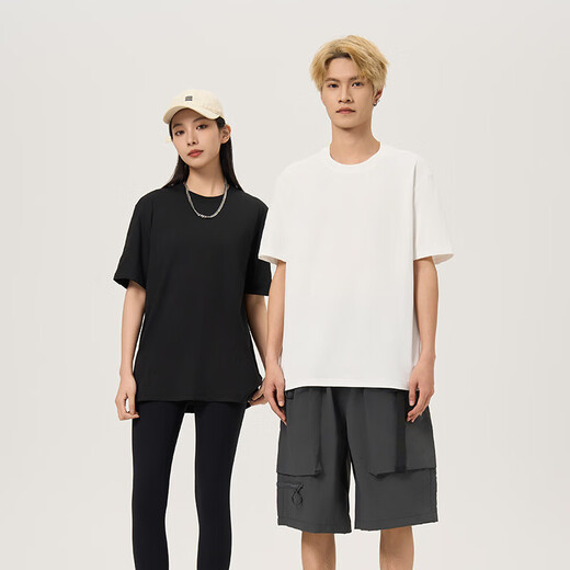 Jingdong Direct Procurement Year of the Horse Good Luck Super Light Cotton Feel Short Sleeve T-Shirt Men's Elastic Sports Breathable Bottoming Shirt Starry Sky Gray (Male) 2XL