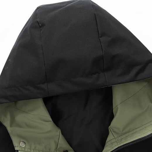 JEEP SPIRIT genuine men's mid-length windbreaker 2026 autumn and winter plus velvet thickening large size casual loose coat clothes 6851 black 2XL weight 140-160Jin Jin equals 0.5 kg