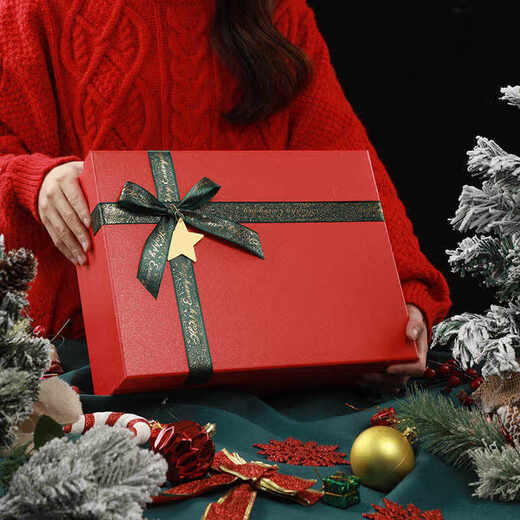 Abaoli Christmas gift box gift box empty box ritual sense Christmas Eve packaging box high-end hand-carrying Christmas gift box