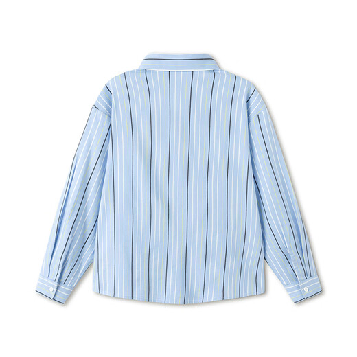 BALABALA balaOne BALABALA children's long-sleeved shirts for girls and boys 2026 new spring stripes blue tone 00388 120