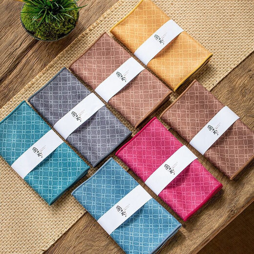 Guangyi thickened tea towel, tea cloth, absorbent tea tablecloth, Chinese Kung Fu tea set, tea ceremony accessories, towel, tea mat, rag mat, Fugui tea towel - coffee color 35*15cm