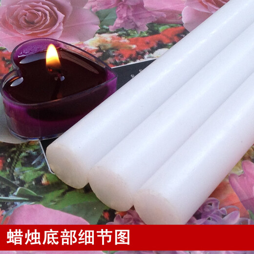 Fantasy white candle household lighting power outage emergency disaster prevention candle white smokeless and odorless candle candle holder red candle war preparation red 3cm model 6 pieces 3.0x20cm