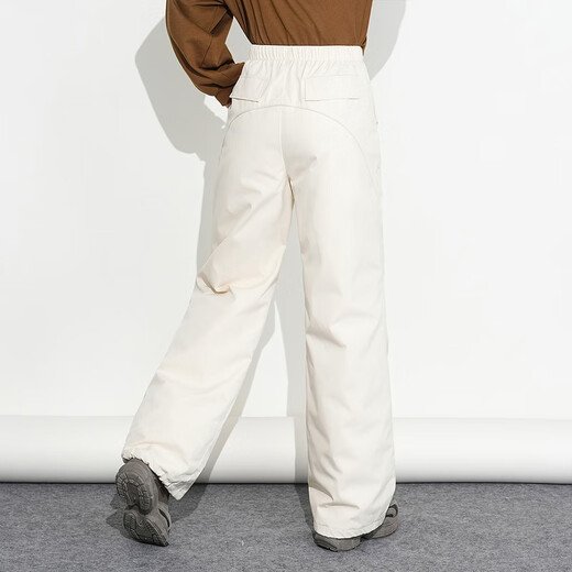 Flying in the Snow 2025 Winter New Down Pants Women's Winter High Waist Warm Casual Outdoor Paratrooper Pants Comfortable to Wear Outside Beige|8011 M 165/72A