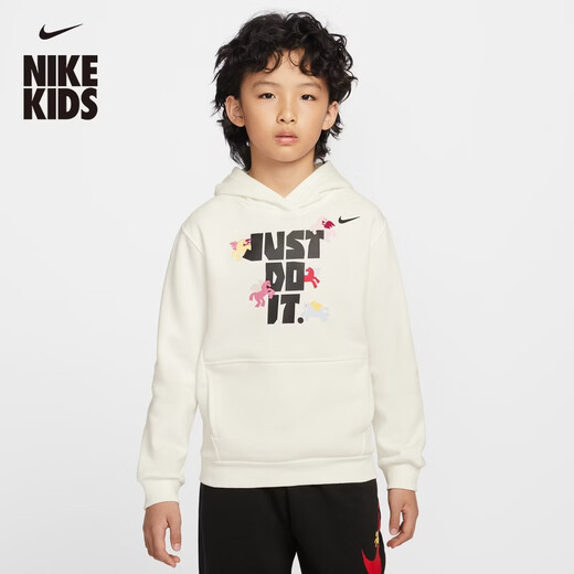 Nike Year of the Horse limited run-off series New Year's children's velvet hooded sweatshirt spring for boys and girls NIKE IQ3932 133 sail white 160 XL