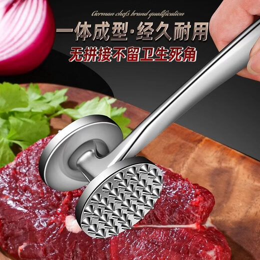 Aoyanlai Кухонный молоток для мяса Инструмент для стейка Взбивалка для мяса Специальный молоток Взбивалка Бытовой молоток для мяса Молоток для разбивания ребер Стейк Специальный пищевой цинковый сплав Двусторонний молоток для мяса