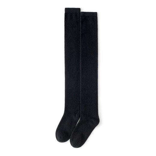 Pure cashmere over-the-knee stockings solid color simple thickened socks Ordos city-made beautiful leg socks 11 black 100% pure cashmere 11 M 65c (customization takes 2 days) upper thigh