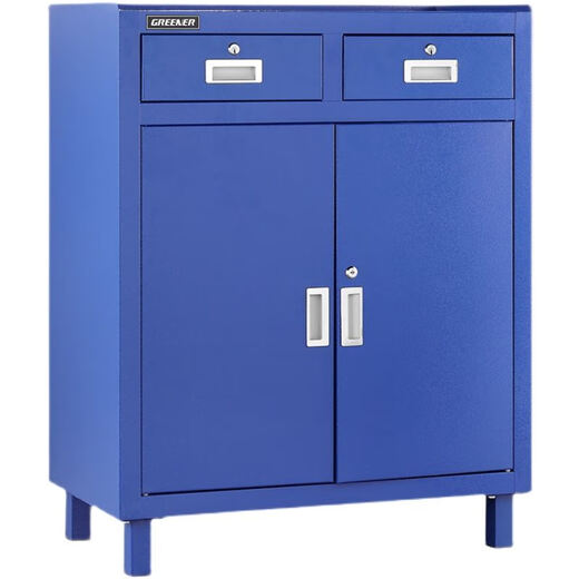 Green Forest Tool Cabinet Automobile Repair Workshop Mobile Trolley Multifunctional Drawer Heavy Tool Cart Iron Box Luxury Caster Model Single Drawer Tool Cabinet-Blue