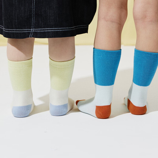 Papa three pairs of spring baby socks for men and women, new color matching comfortable baby mid-calf socks, color matching 3 pairs, 3-6 months 10cm