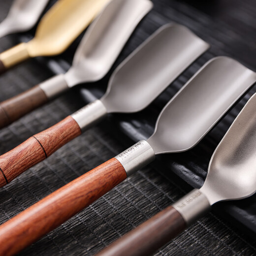 Yage Tea Pure Titanium Tea Spoon Tea Special Tea Spoon Tea Taker High-end Household Tea Set Tea Ceremony Accessories Tea Can Tea Distribution Tool Titanium Spoon