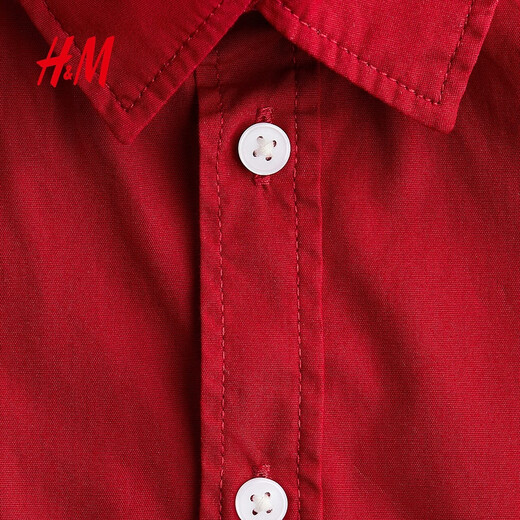 H&M New Year Series Children's Clothing Children's Boys' Shirt Cotton Red Year of the Horse New Year's Eve Shirt 1289801 Red 009 130 130/64 (7-8Y)