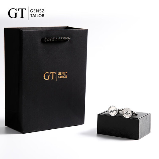 GENSZ GT GENSZ This killer is not too cold cufflinks men's creative design tie shirt suit accessories gift box silver