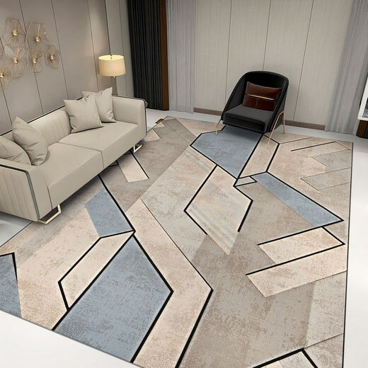 Fantasy, fashion, simple and elegant living room large carpet, personalized artistic geometric pattern floor mat, sofa front coffee table blanket, can be customized JH+075 160x230 cm (environmental protection and mite removal)