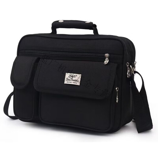 Yingtang Tool Bag Men's Wear-Resistant Multi-Function Diagonal Handbag Electrician Repair Large Canvas Postman Shoulder Bag Thick Printing Black Small Size