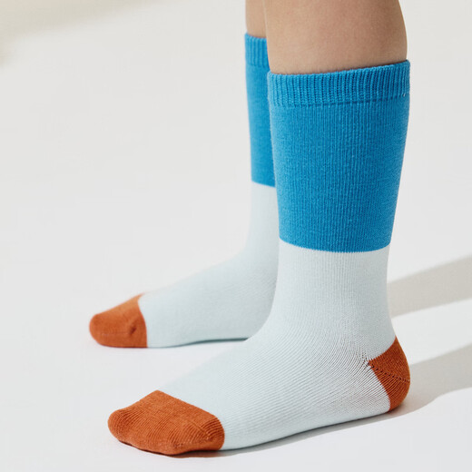 Papa three pairs of spring baby socks for men and women, new color matching comfortable baby mid-calf socks, color matching 3 pairs, 3-6 months 10cm