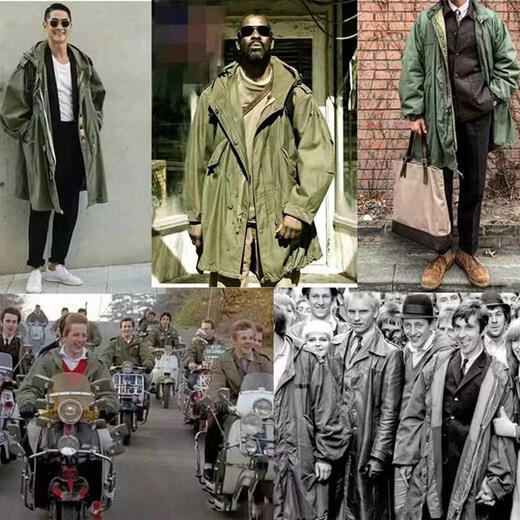 CHEVALPES国际一线品牌经典咔叽硬汉具备PARKA鱼尾大衣美式复古M51牛皮皮衣 反绒牛皮 S