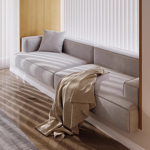 Yihe Cotton Solid Wood Frame Bay Window Sofa Customized Bay Window Cushion Window Sill Cushion Teddy Velvet Leather Bay Window Sofa Cushion Customized Contact Customer Service for Custom Sizes and Colors No Delivery in Silent Orders