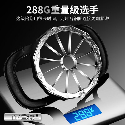 BURJUMAN German Light Luxury Apple Slicer 304 Stainless Steel Fruit Slicer Creative Kitchen Tool Splitting and Corer Chrome Color 8 Pieces Non-Slip Handle/Creative 12 Constellation Pattern