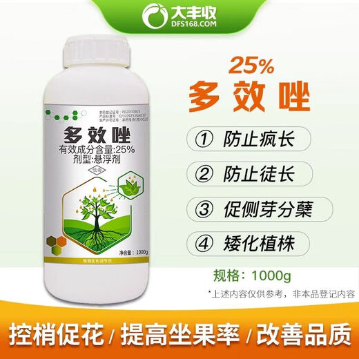 Dafeng Harvest Fenchuang carefully selected 25% paclobutrazol genuine plant growth regulator to control shoots and flourish, dwarfing plant pesticides to promote flower bud differentiation 1000 ml (25% paclobutrazol) one bottle per code