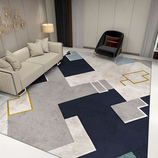 Fantasy, fashion, simple and elegant living room large carpet, personalized artistic geometric pattern floor mat, sofa front coffee table blanket, can be customized JH+075 160x230 cm (environmental protection and mite removal)