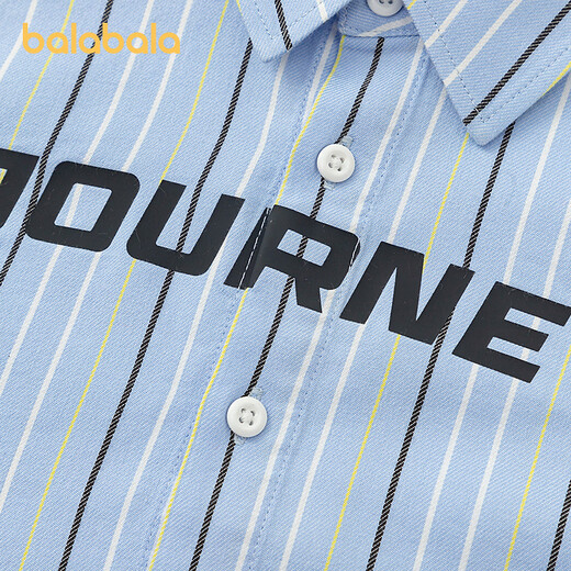 BALABALA balaOne BALABALA children's long-sleeved shirts for girls and boys 2026 new spring stripes blue tone 00388 120