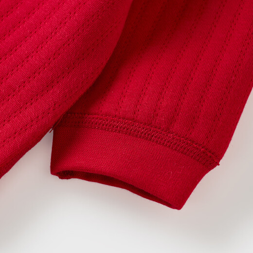 Tongtai (TONGTAI) baby jumpsuit autumn and winter pure cotton warm baby crawling suit red harem festive new year outfit red 73cm