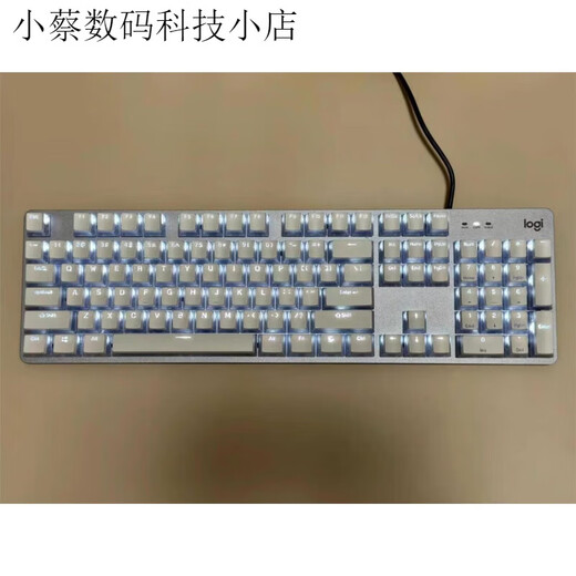 Logitech original brand new Logitech K845 mechanical keyboard keycaps original translucent two-color pudding cherry blossom black and gray keycaps No pudding pink set of 104 keys