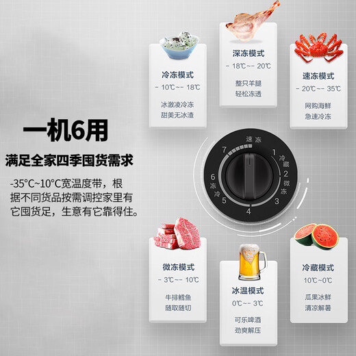 Haier Freezer Small household large-capacity frozen fresh-keeping horizontal top-door refrigerator 200 liters/300 liters first-class energy efficiency and energy saving dual-purpose small refrigerator without frequent defrosting 201 liters hot model holds 282Jin Jin is equal to 0.5kg of meat, high cost performance